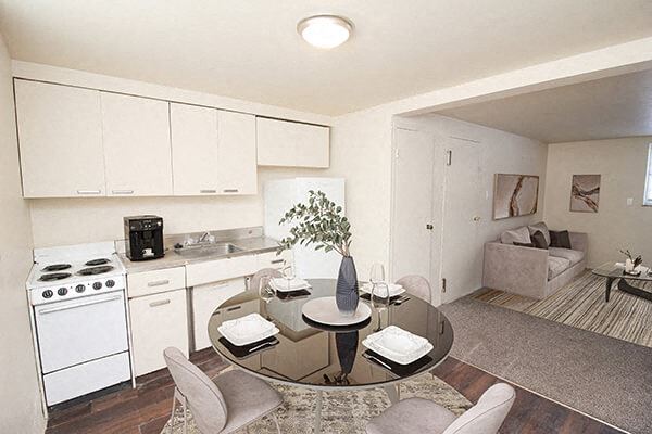open floor plan with a kitchen and living room - Photo Gallery