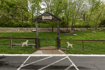 the entrance to the dog park