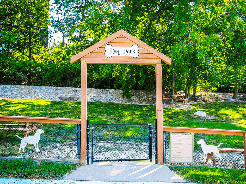 gated dog park at pet friendly community
