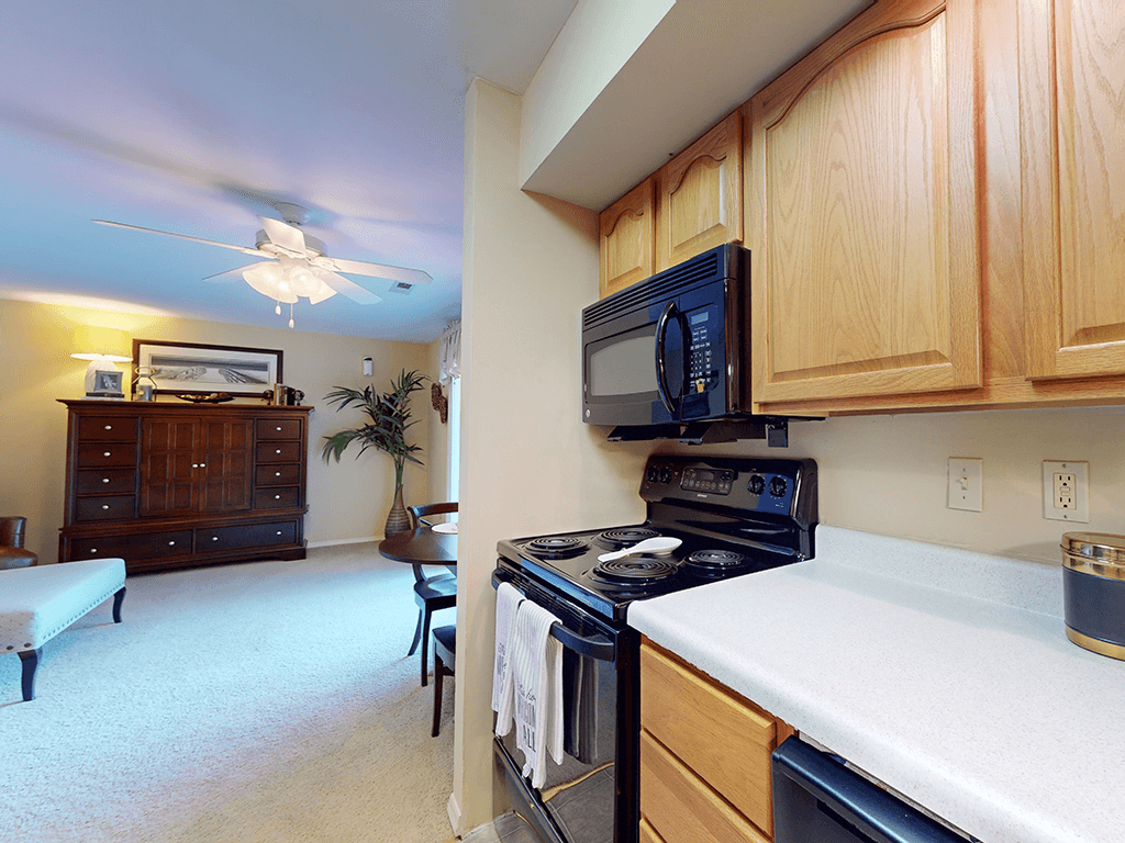 kitchen with a dishwasher and microwave
