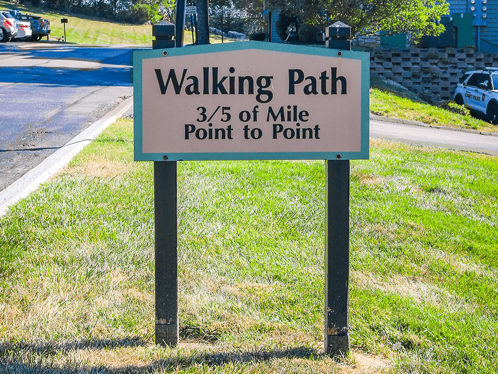 walking 3/5 of mile at apartment complex