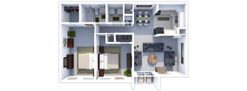 a floor plan of a 2 bedroom apartment
