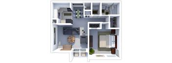 a floor plan of a 1 bedroom apartment
