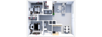 a floor plan of a 1 bedroom apartment
