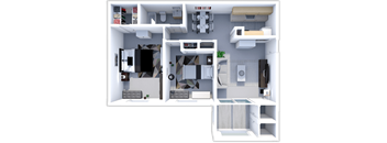 a floor plan of a 1 bedroom apartment at the crossings at white marsh apartments in white marsh