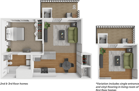 One bedroom floor plan