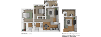 Two bedroom floor plan
