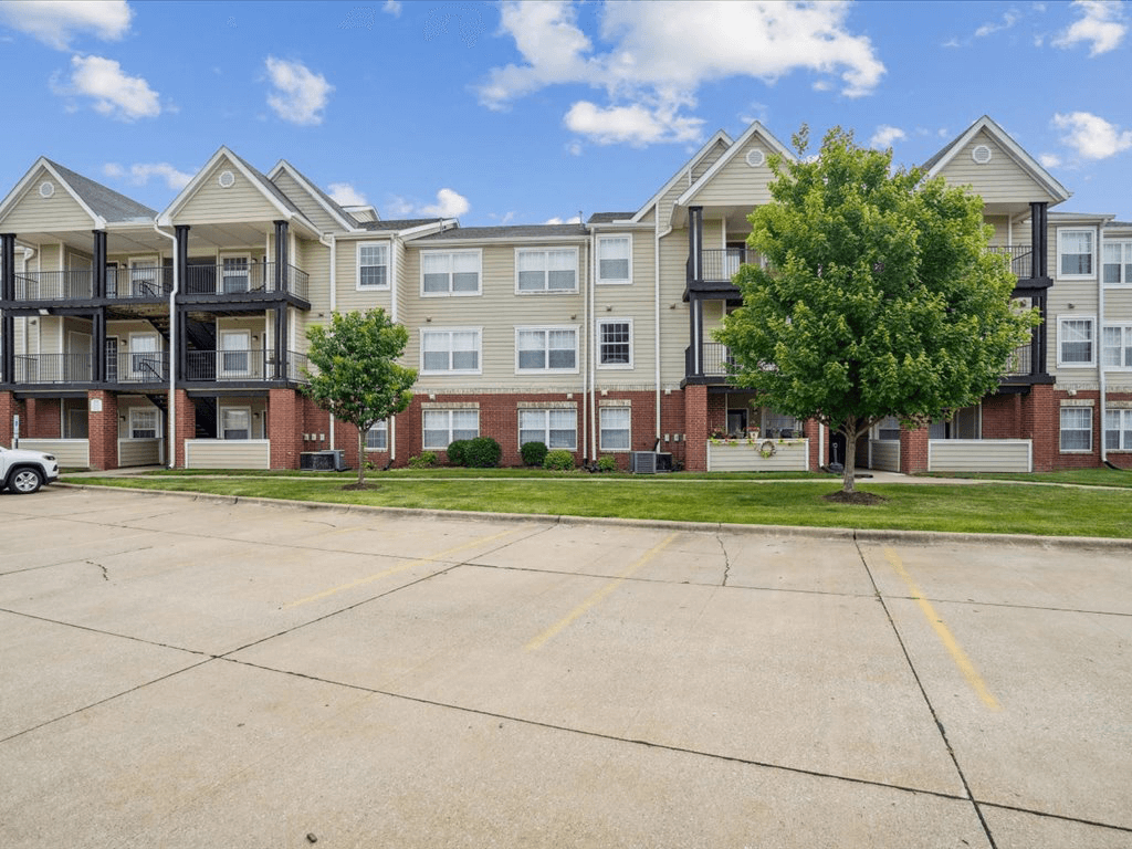 off street parking at an apartment building