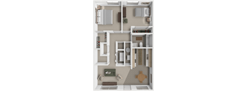 Chalet Floor Plan at Villa West Apartments