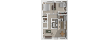 Chateau floor plan at Villa West Apartments