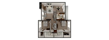2 bedroom apartment floor plan
