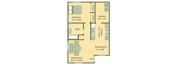 one bedroom apartment floor plan