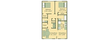 floor plan 2 bedroom apt for rent