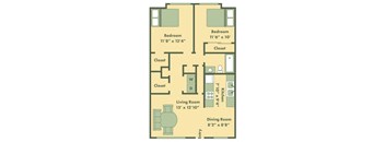 floor plan two bedroom apartment