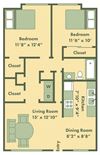 floor plan two bedroom apartment