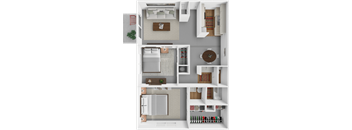 two bed one and a half bath floor plan at westborough arms