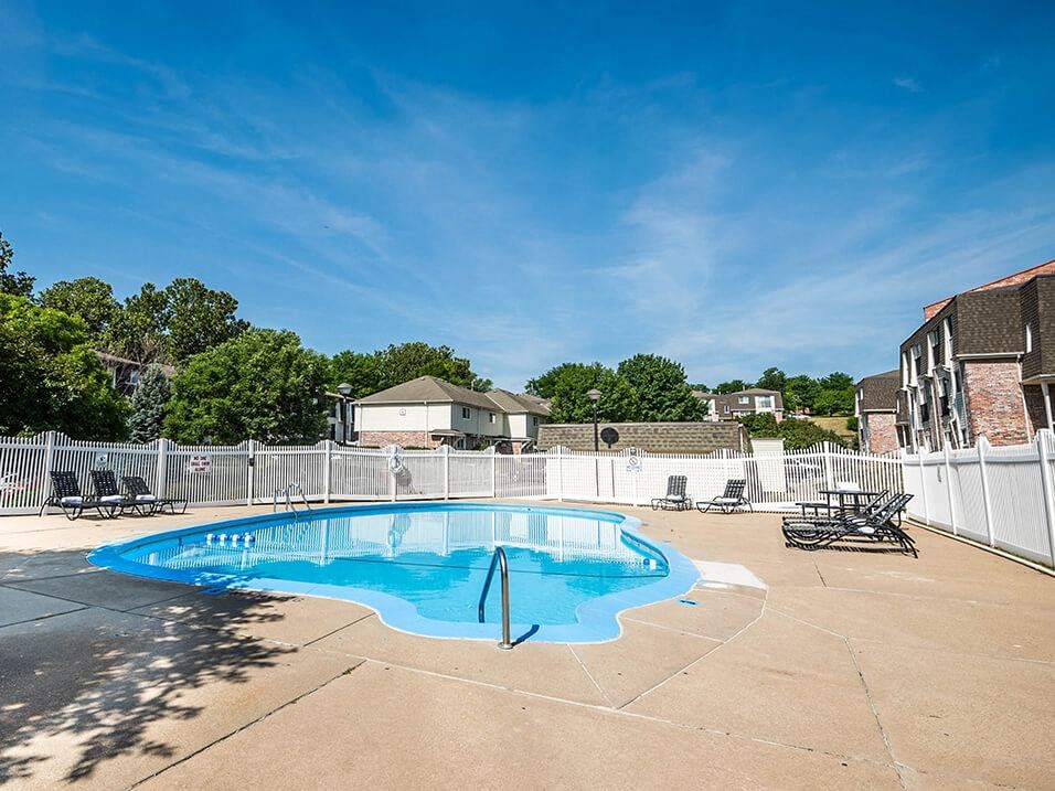 our apartments showcase a swimming pool