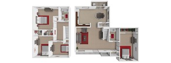 Large 4 bedroom townhomes at Woodland Heights in Chillicothe, OH