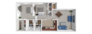 a floor plan of a house with a bathroom and a living room