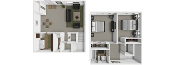 2 bed townhome at woodman park apartments