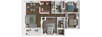 a floor plan of a house with a bedroom and a living room