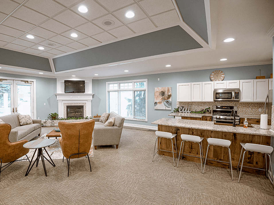 lounge area at clubhouse in spring lake michigan