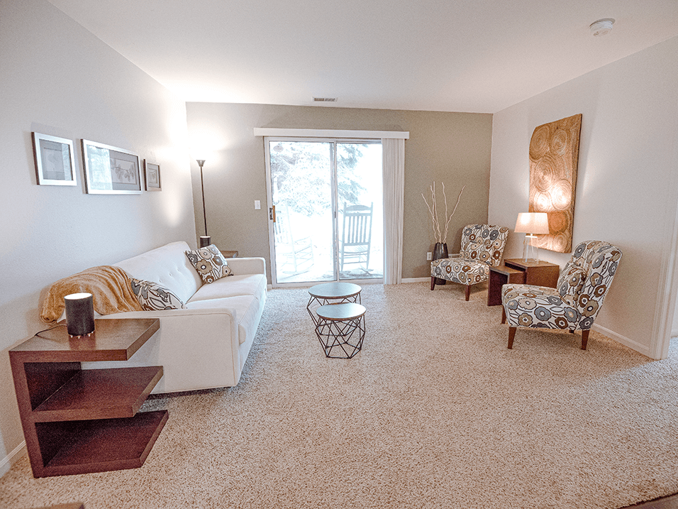 spacious living room in spring lake michigan