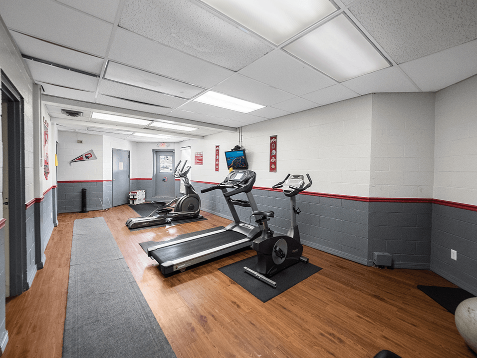 fitness center at Wake Robin Apartments