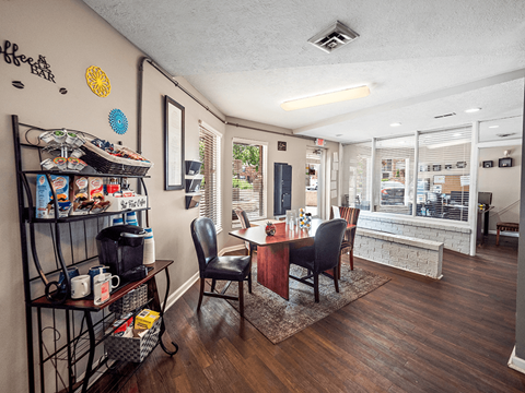 interior of Wake Robin leasing office