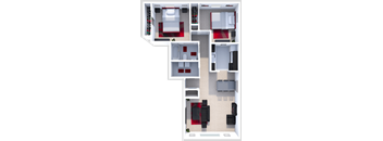 2 bedroom floor plan at wake robin