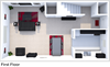 2 bedroom townhome level one floor plan