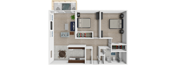 a rendering of a 3d floor plan of a house