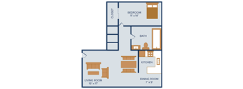 1 bedroom apartment floor plan