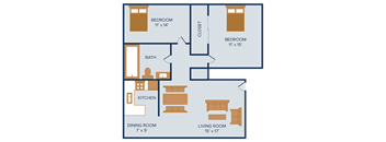 2 bedroom apartment floor plan