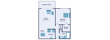 1 bedroom apartment floor plan