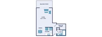 studio apartment floor plan