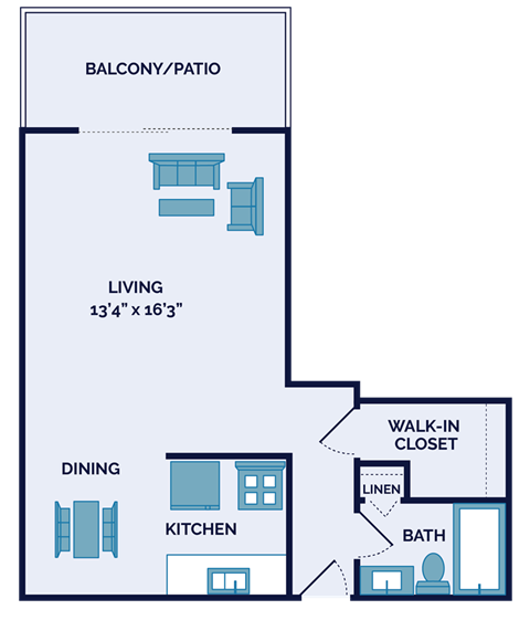 studio apartment floor plan