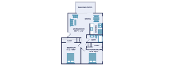 2 bedroom apartment floor plan