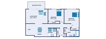 2 bedroom apartment floor plan