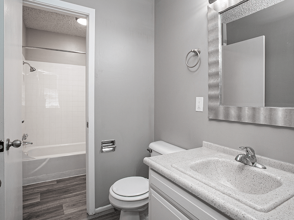 divided bathroom in wichita apartment!