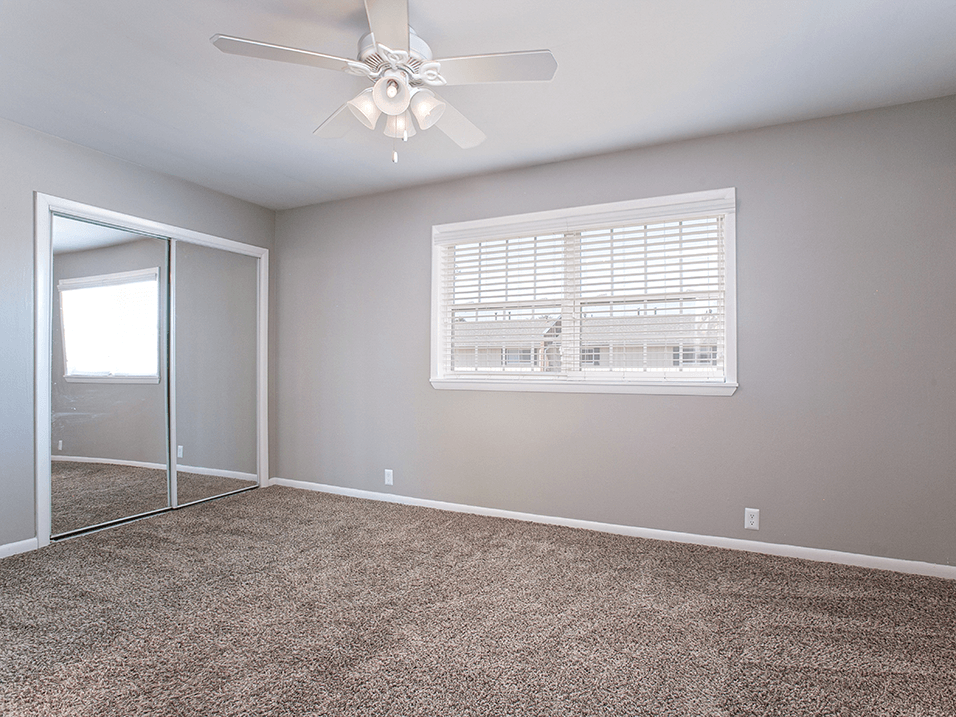 spacious bedroom with natural light in wichita