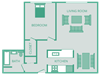 1 Bedroom 1 Bath | 742 sq ft