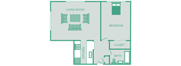 1 Bedroom 1 Bath    725 sq ft