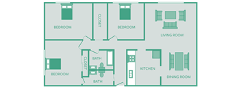3 Bedroom 1.5 Bath    1160 sq ft