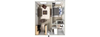 1 bedroom apartment floor plan