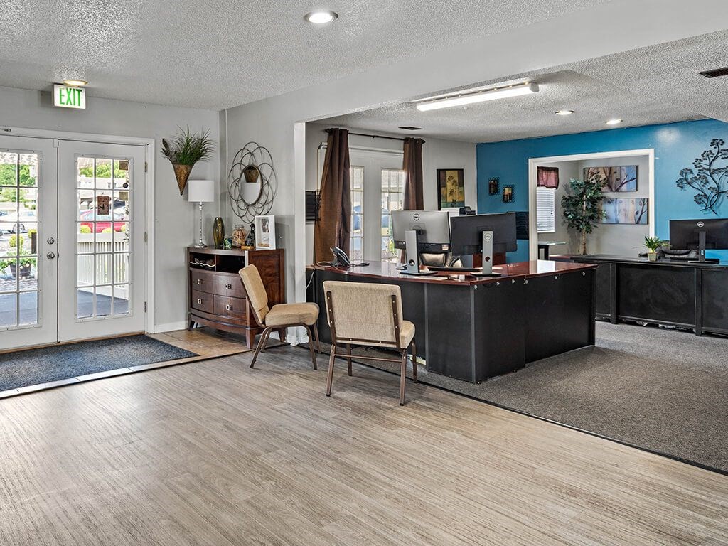 apartment office with a desk