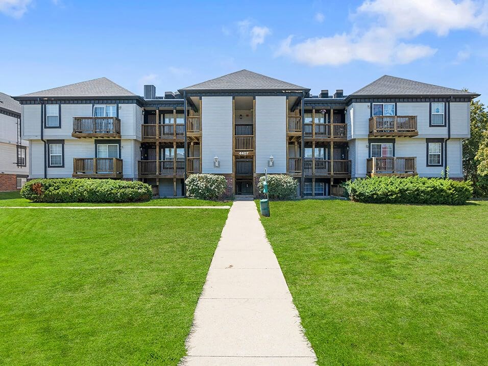 our apartments showcase a beautiful lawn