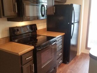 Apartment kitchen with applainces