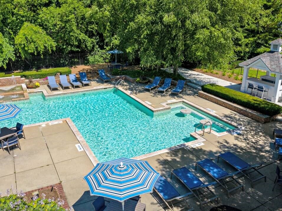 swimming pool at The Heights Apartments