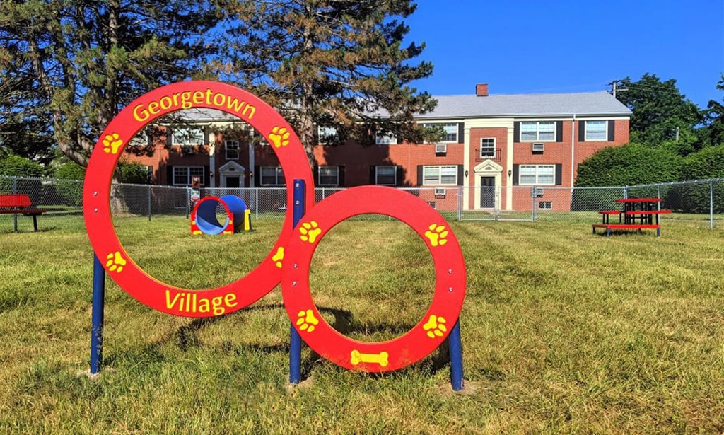 dog park at pet-friendly apartment community